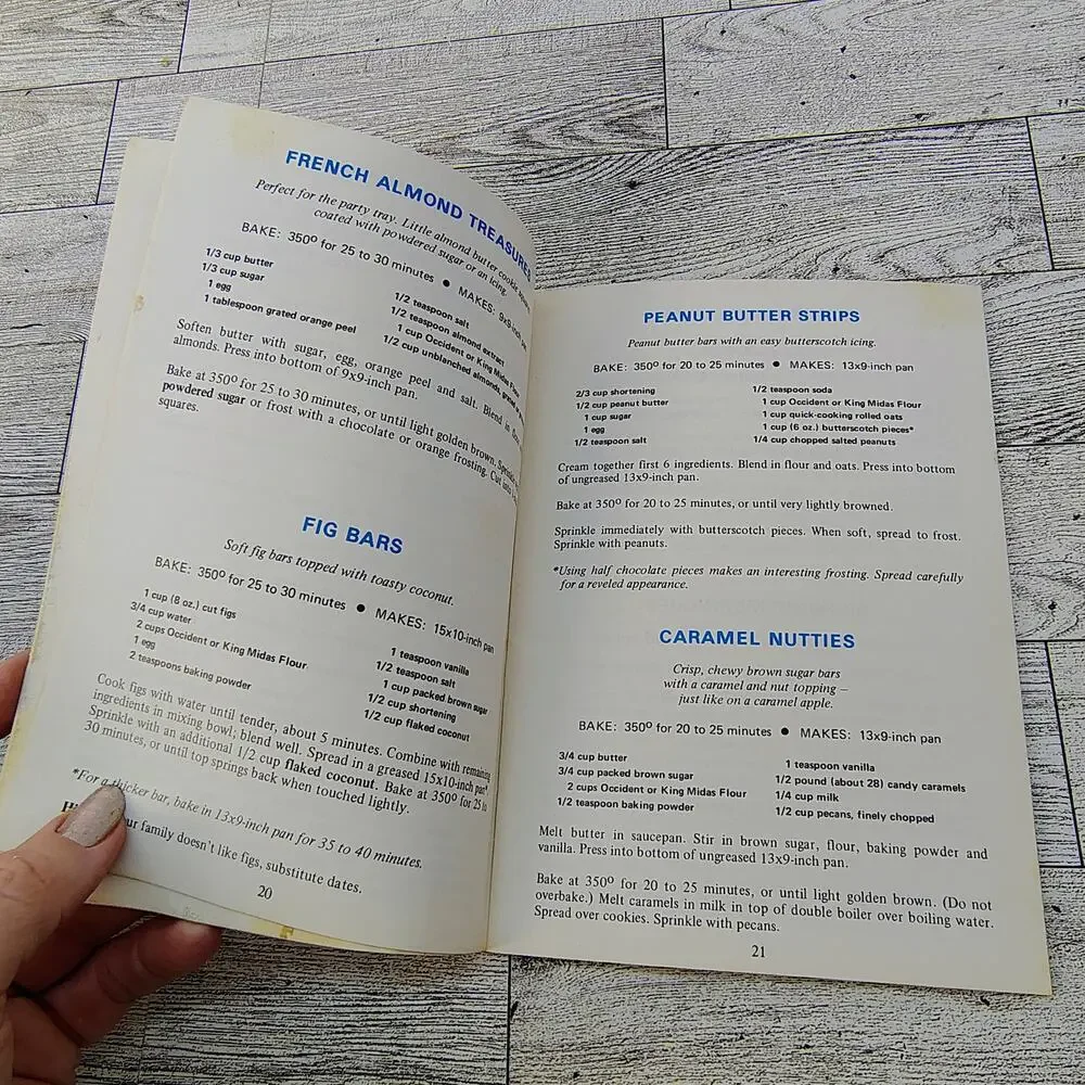Occident King Midas 117 Bar Cookie Recipes Vtg Cookbook Booklet Peavy Flour Mill
